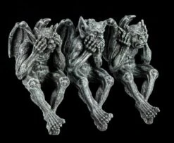 Gargoyle Kantenhocker 3er Set - Nichts Böses