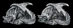 Drachen Figuren 2er Set - Silberner Nachtstern