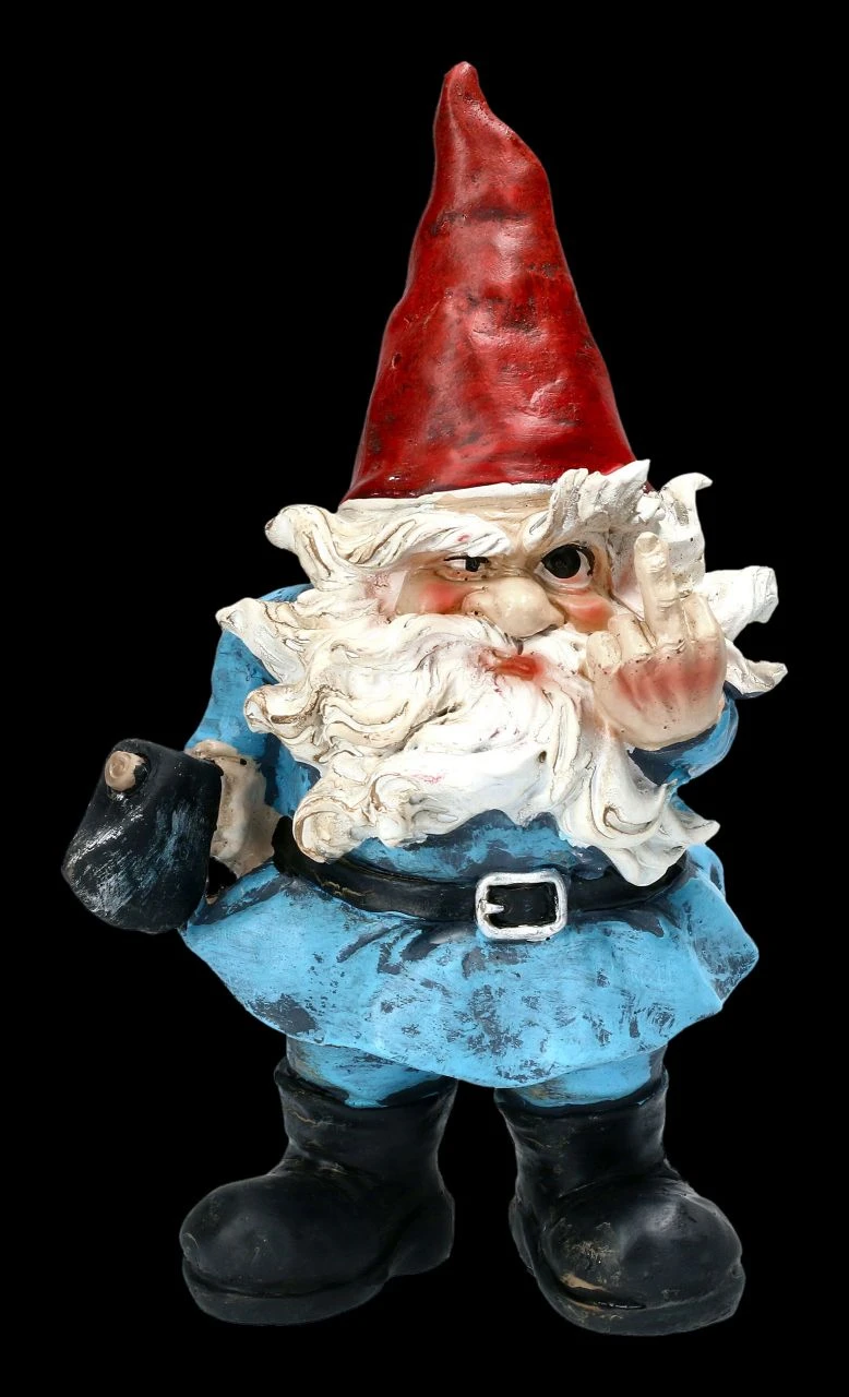 Zwergen Figur Zeigt Mittelfinger 3 Zwergen Figur Zeigt Mittelfinger