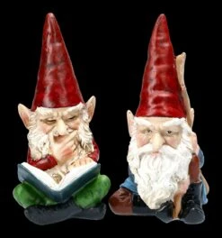 Zwergen Figuren Set Mit Buch Und Stock