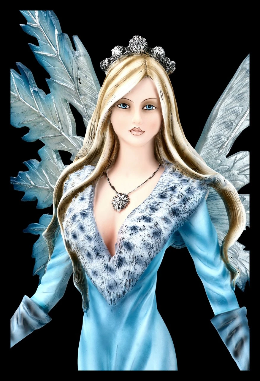 Große Elfen Figur - Kimama Mit Zwei Weißen Wölfen 9 Große Elfen Figur - Kimama Mit Zwei Weißen Wölfen – Bild 7