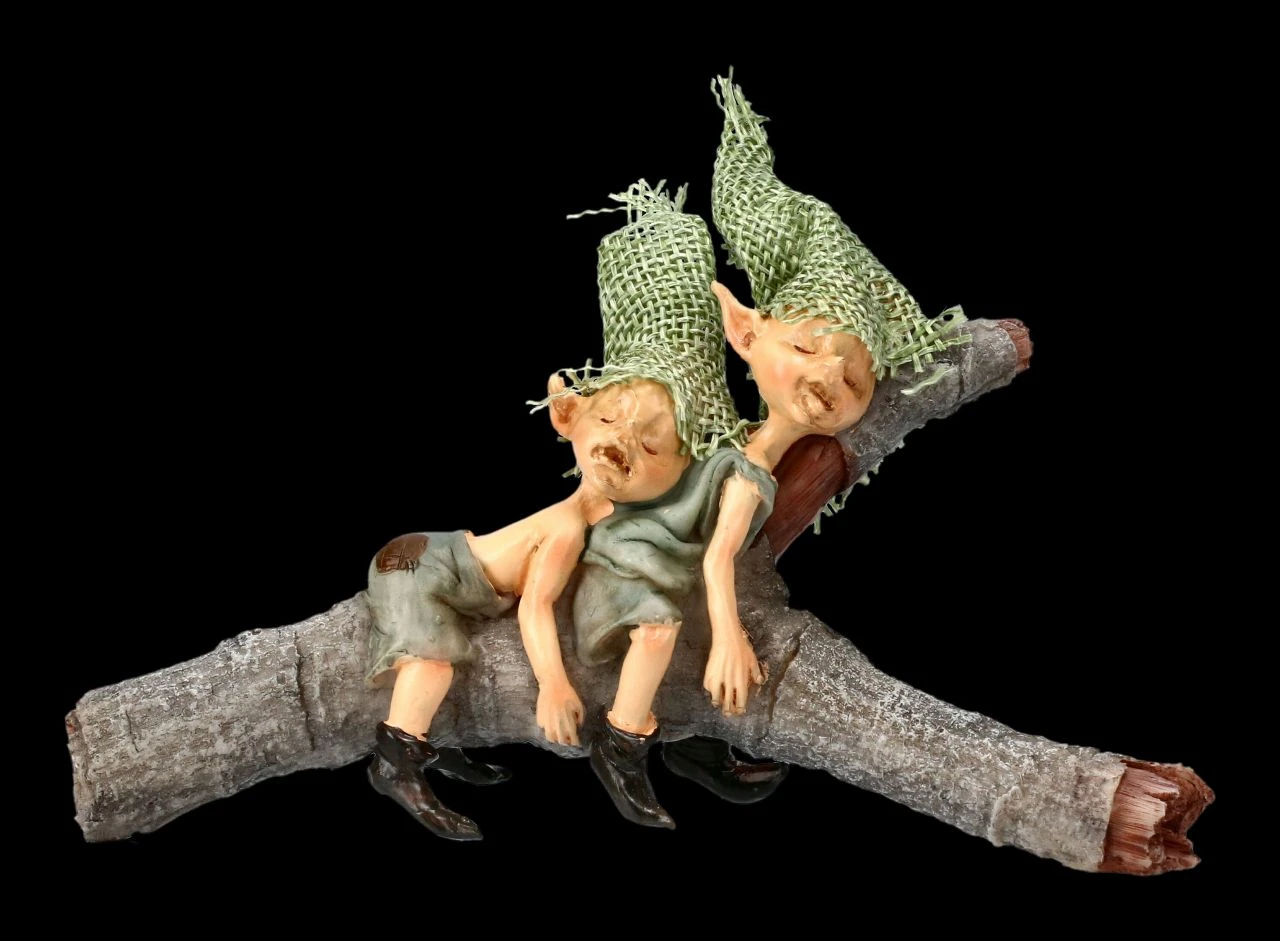 Pixie Kobold Figuren Schlafend - Nichts Geht Mehr 3 Pixie Kobold Figuren Schlafend - Nichts Geht Mehr