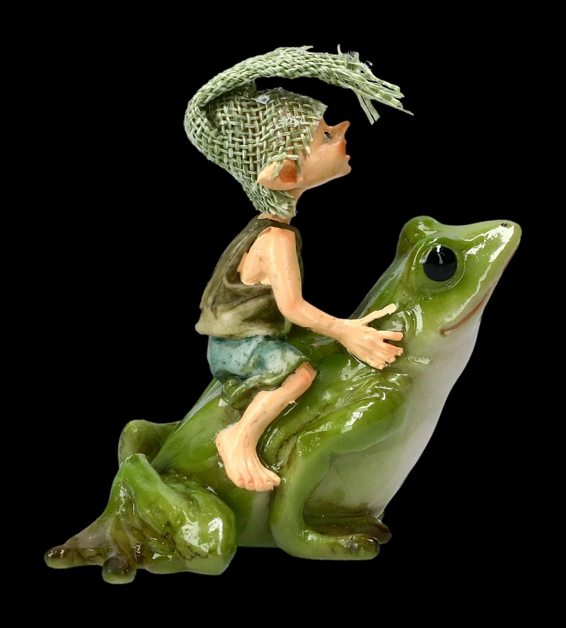 Pixie Kobold Figur Reitet Auf Frosch - Und Hopp....! 7 Pixie Kobold Figur Reitet Auf Frosch - Und Hopp....! – Bild 5