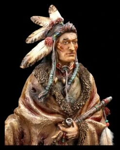 Indianer Figur - Krieger Mit Speer -Figurenmodell Geschäft 2D FS15248 Indianer Figur Krieger mit Speer 4 1280x1280