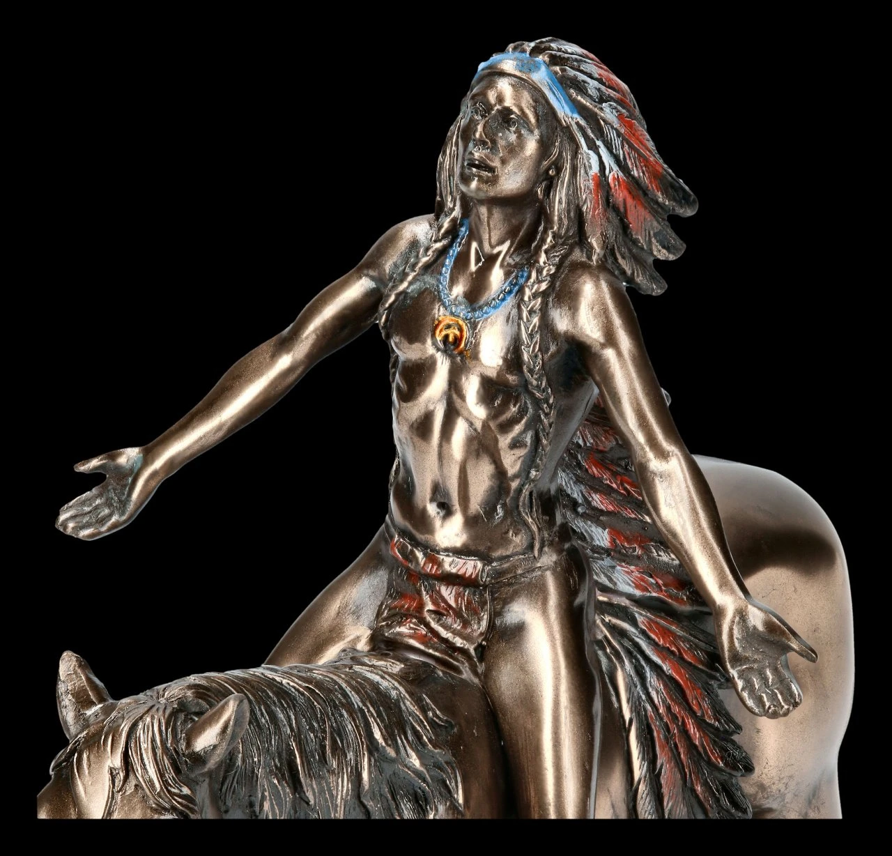 Indianer Figur Auf Pferd - Appeal To The Great Spirit 8 Indianer Figur Auf Pferd - Appeal To The Great Spirit – Bild 6