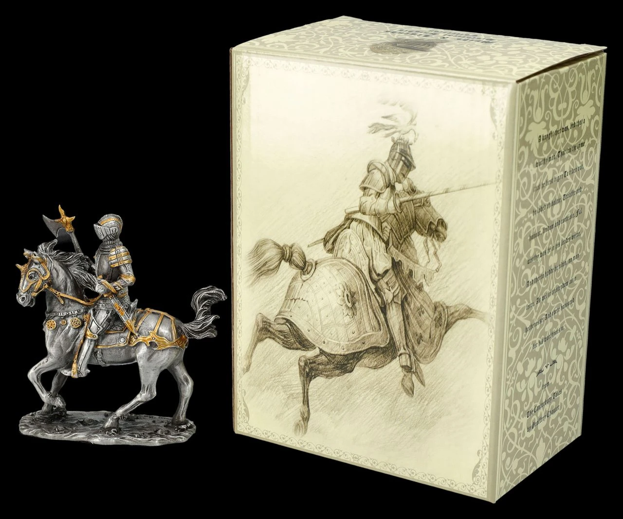 Zinn Ritter Figur Auf Pferd Mit Axt 4 Zinn Ritter Figur Auf Pferd Mit Axt – Bild 2