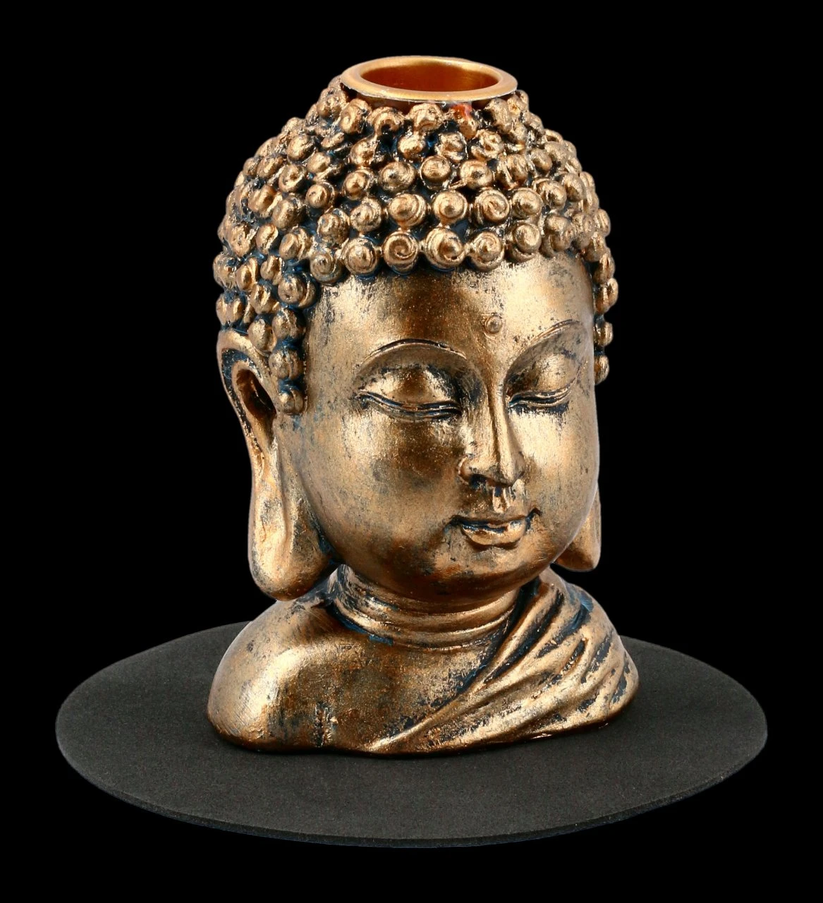 Buddha Kopf Backflow Räucherkegelhalter 4 Buddha Kopf Backflow Räucherkegelhalter – Bild 2