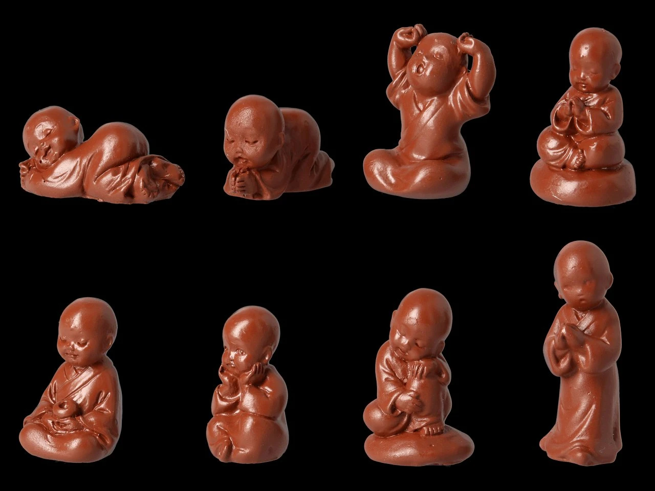 Kleine Mönch Figuren - 8er Set 3 Kleine Mönch Figuren - 8er Set