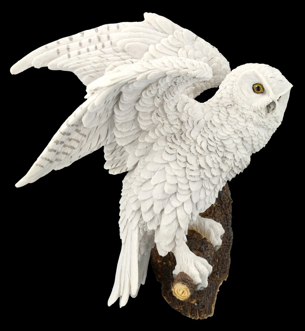 Wandrelief - Schneeeule Auf Ast Sitzend 4 Wandrelief - Schneeeule Auf Ast Sitzend – Bild 2