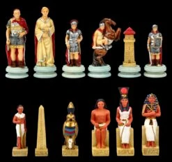 Schachfiguren Set - Ägypter Vs. Römer