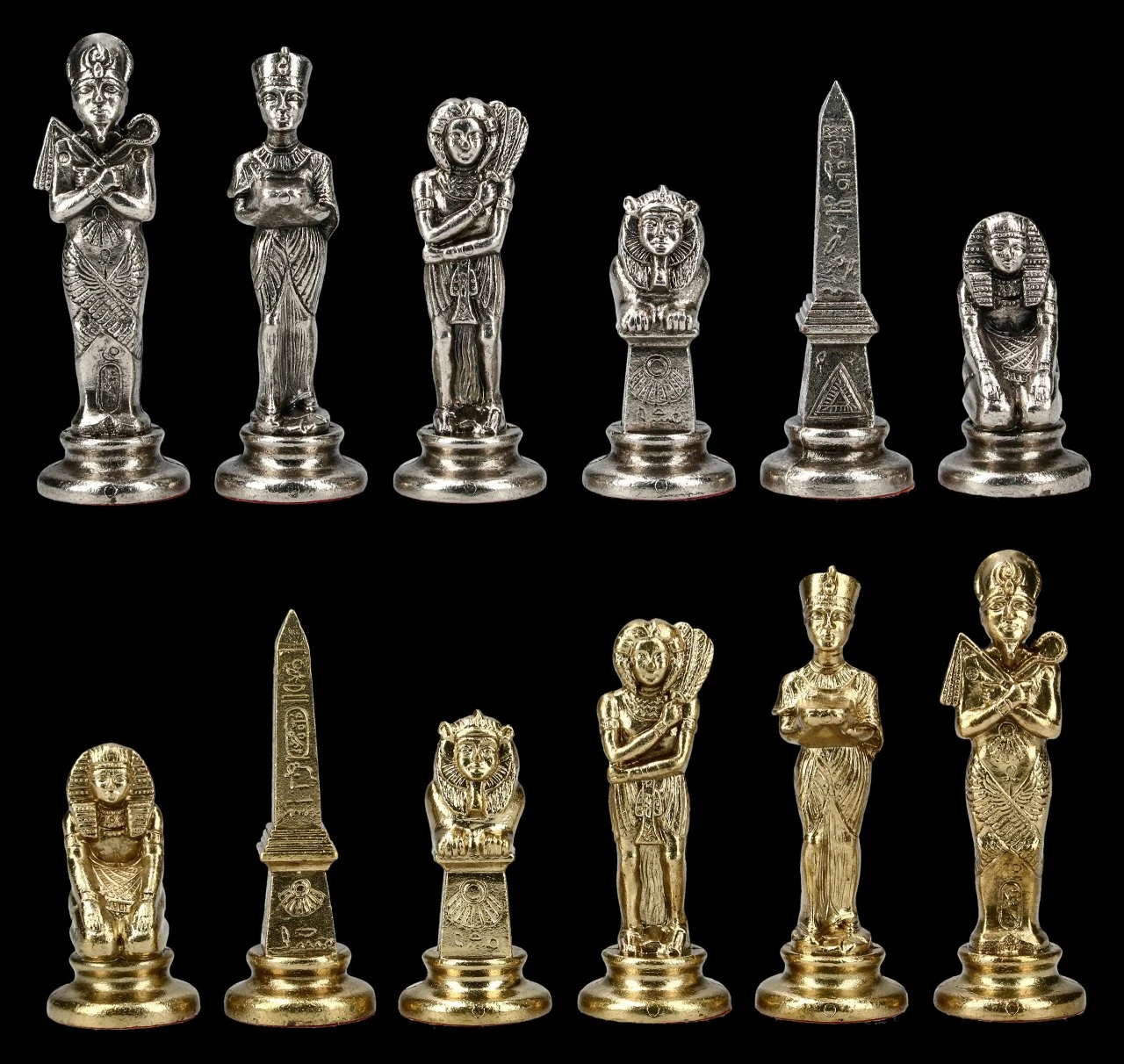 Metall Schachfiguren Set - Altes Ägypten 3 Metall Schachfiguren Set - Altes Ägypten