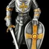 Zinn Ritter Figur - Deutscher Orden -Figurenmodell Geschäft 2D FS21452 Deutscher Orden Zinn Ritter Figur 1 1280x1280