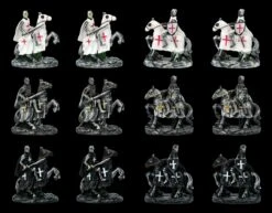 Kreuzritter Figuren Auf Pferd - 12er Set