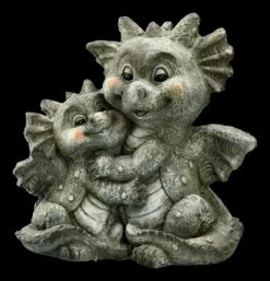 Gartenfigur - Drachen Knuddeln