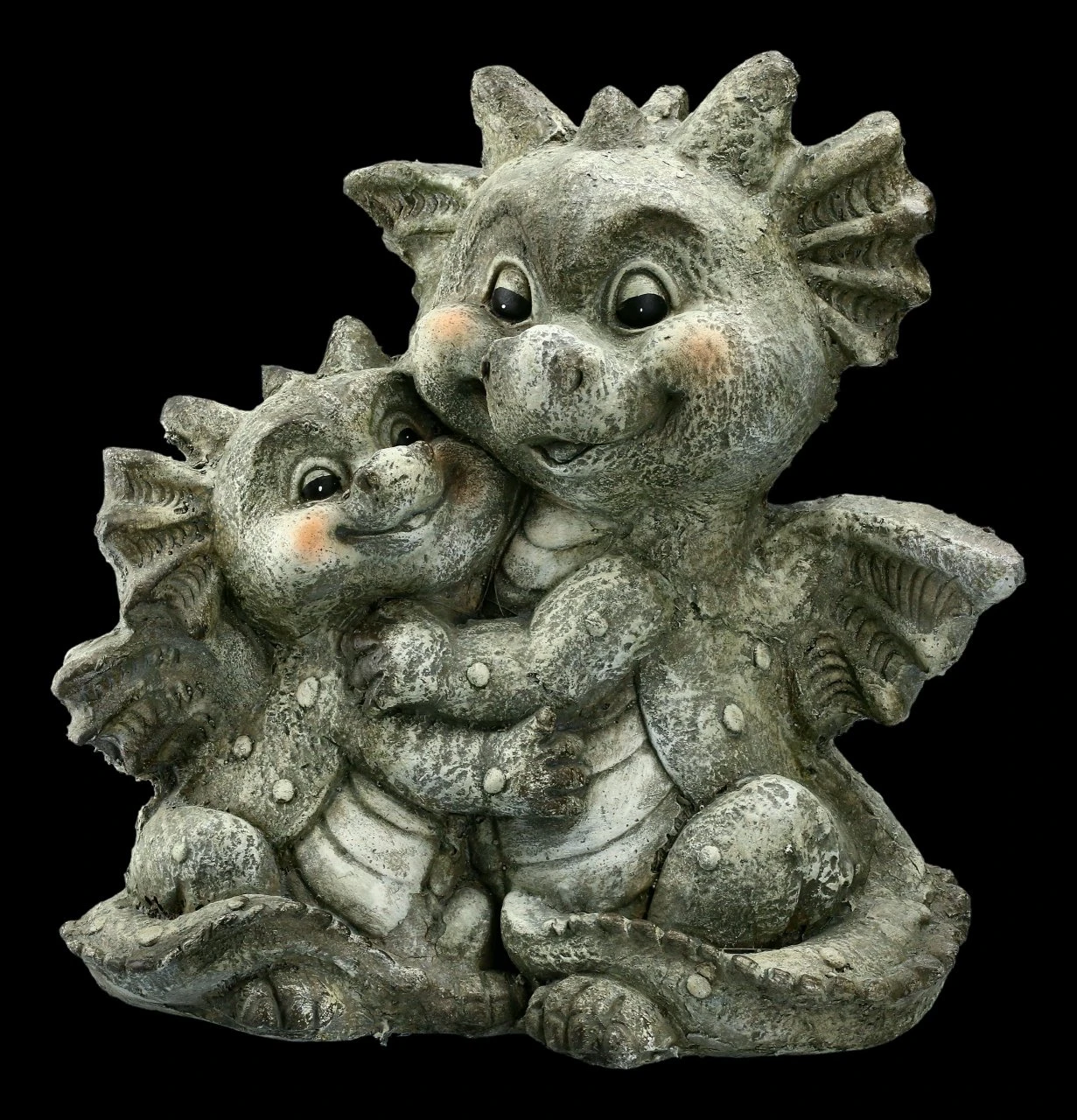 Gartenfigur - Drachen Knuddeln 3 Gartenfigur - Drachen Knuddeln