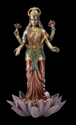 Lakshmi Figur Auf Lotus