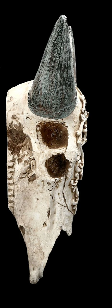 Wandrelief - Bison Totenkopf Mit Verzierung 7 Wandrelief - Bison Totenkopf Mit Verzierung – Bild 5