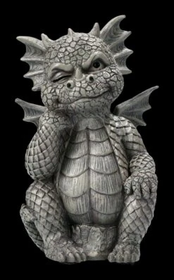 Gartenfigur - Der Denker Drache Klein