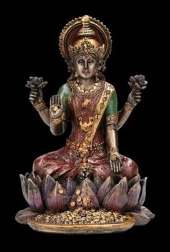 Lakshmi Figur Auf Lotusblüte Klein