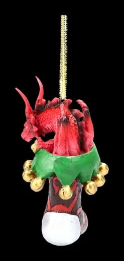 Christbaumschmuck - Weihnachts-Drache Mit Strumpf -Figurenmodell Geschäft 2D FS22685 Chrisbaumschmuck Weihnachts Drache mit Strumpf 6 1280x1280