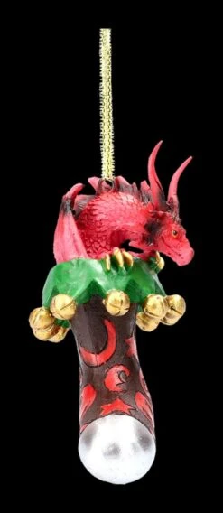 Christbaumschmuck - Weihnachts-Drache Mit Strumpf -Figurenmodell Geschäft 2D FS22685 Chrisbaumschmuck Weihnachts Drache mit Strumpf 9 1280x1280