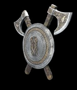 Wandrelief - Wikinger Schild Mit Äxten -Figurenmodell Geschäft 2D FS22688 Wandrelief Wikinger Schild mit Aexten 24 1280x1280