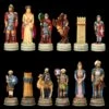 Schachfiguren Set - Römer Vs. Araber 1 Schachfiguren Set - Römer Vs. Araber -Figurenmodell Geschäft 2D FS22986 Schachfiguren Set Romer vs Araber frontal 1280x1280