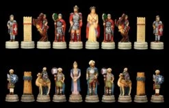 Schachfiguren Set - Römer Vs. Araber -Figurenmodell Geschäft 2D FS22986 Schachfiguren Set Romer vs Araber komplett 1280x1280