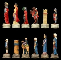 Schachfiguren Set - Römer Vs. Araber -Figurenmodell Geschäft 2D FS22986 Schachfiguren Set Romer vs Araber links 1280x1280