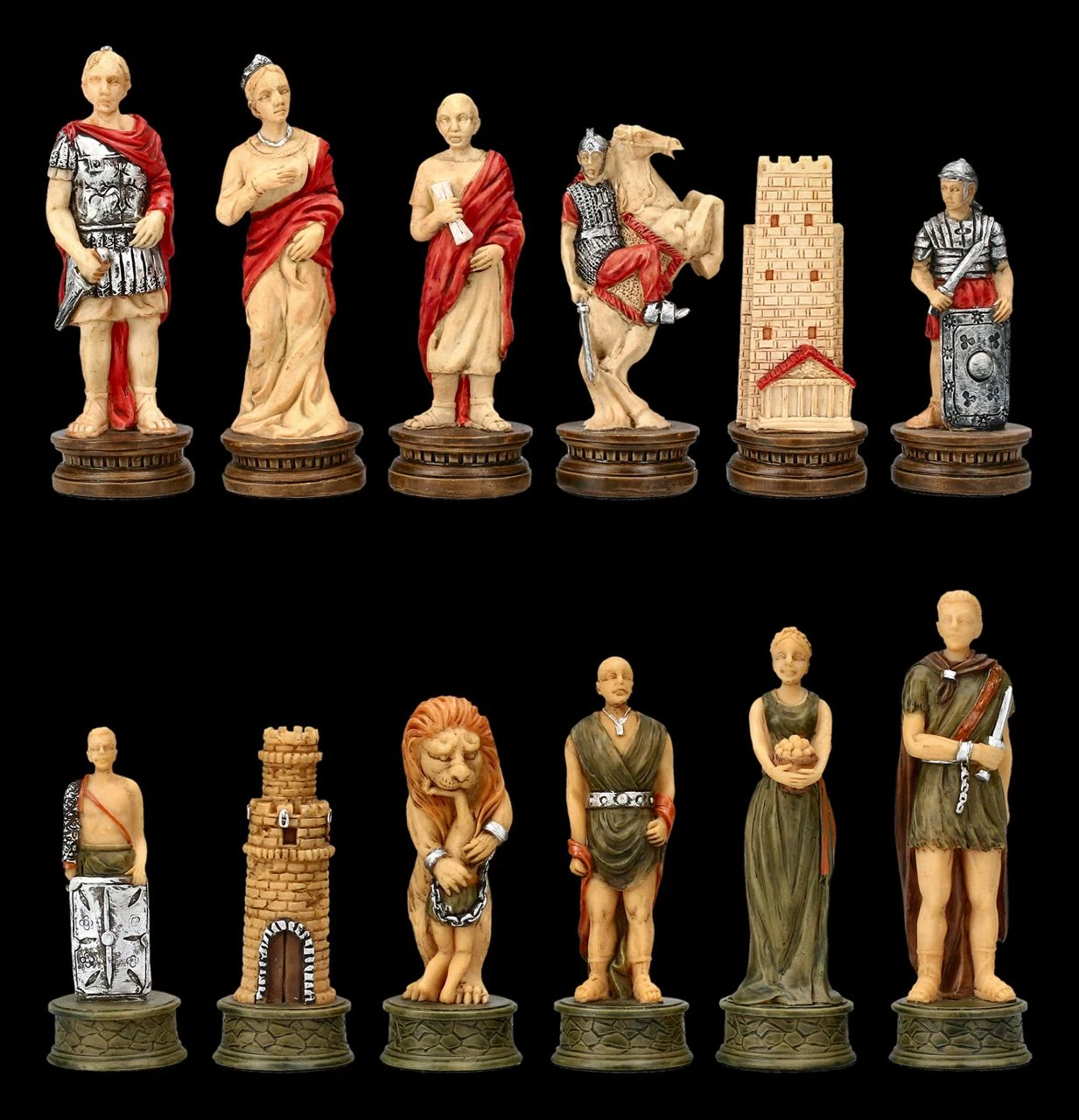 Schachfiguren Set - Römer Vs. Gladiatoren 3 Schachfiguren Set - Römer Vs. Gladiatoren