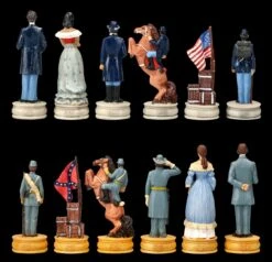 Schachfiguren Set - Amerikanischer Bürgerkrieg -Figurenmodell Geschäft 2D FS22991 Schachfiguren Set Amerikanischer Burgerkrieg 2 hinten 1280x1280