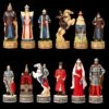 Schachfiguren Set - Russen Vs. Mongolen -Figurenmodell Geschäft 2D FS22997 Schachfiguren Set Russen vs Mongolen frontal 1280x1280