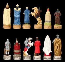 Schachfiguren Set - Russen Vs. Mongolen 9 Schachfiguren Set - Russen Vs. Mongolen -Figurenmodell Geschäft 2D FS22997 Schachfiguren Set Russen vs Mongolen hinten 1280x1280