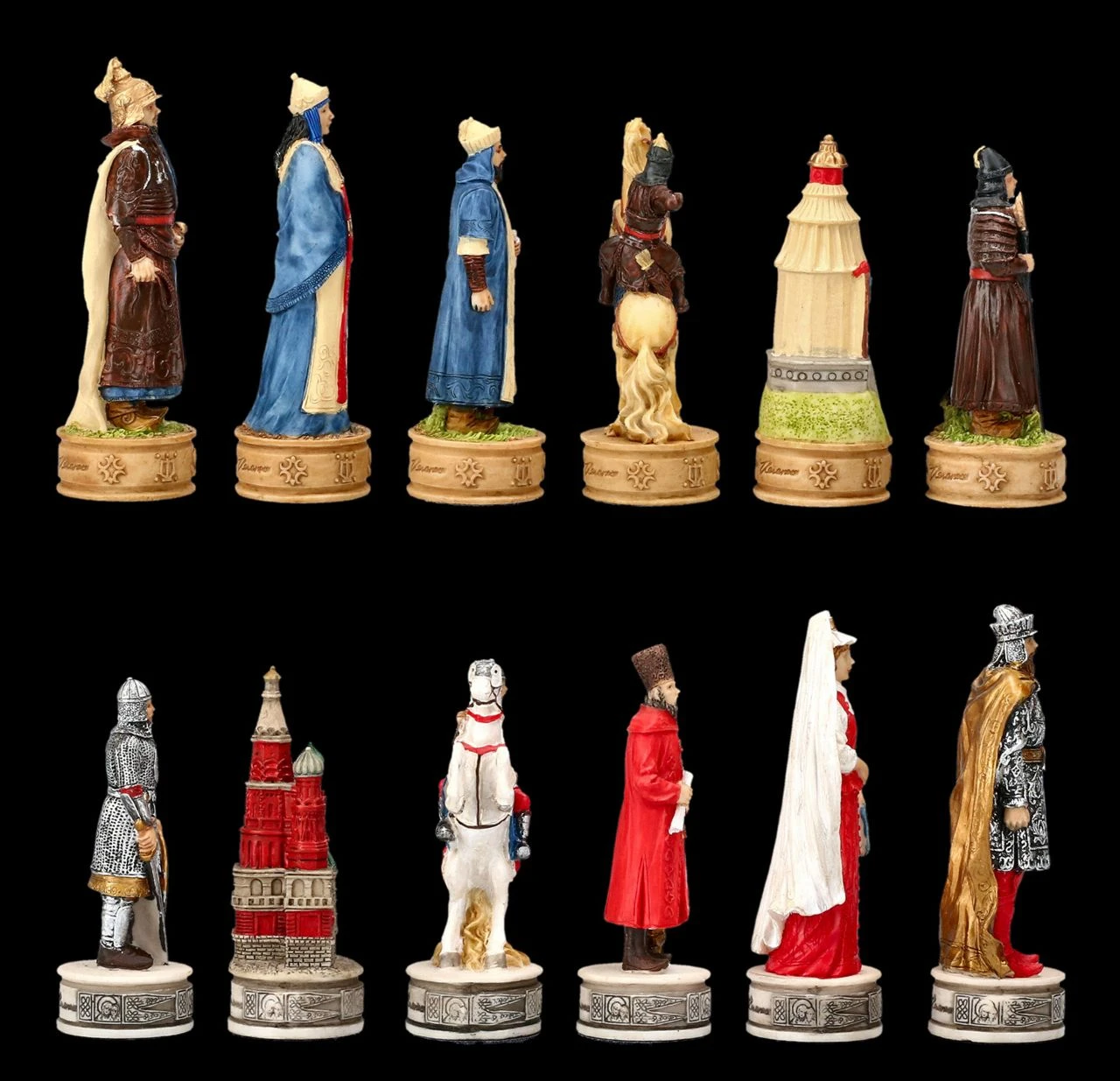 Schachfiguren Set - Russen Vs. Mongolen 6 Schachfiguren Set - Russen Vs. Mongolen – Bild 4
