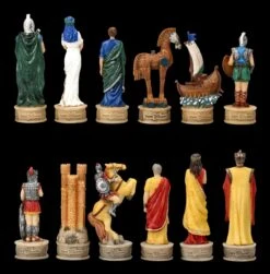 Schachfiguren Set - Kampf Um Troja -Figurenmodell Geschäft 2D FS22998 Schachfiguren Set Kampf um Troja hinten 1280x1280
