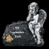 Grabengel Figur Silberfarben - Wir Vermissen Dich