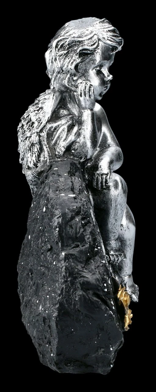 Grabengel Figur Silberfarben - Wir Vermissen Dich 7 Grabengel Figur Silberfarben - Wir Vermissen Dich – Bild 5