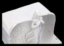 Tier Urne Weiß - Engel Steigt Empor -Figurenmodell Geschäft 2D FS23144 Tier Urne weiss Engel steigt empor 14 1280x1280