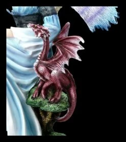 Elfen Figur - Weltenkönigin Mit Drache Blaues Kleid -Figurenmodell Geschäft 2D FS23162 Elfen Figur Weltenkonigin mit Drache blause Kleid 8 1280x1280