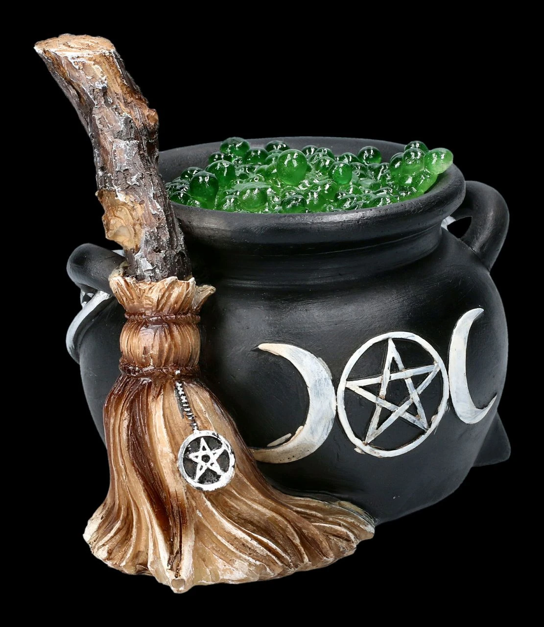 Hexenkessel Dekofigur Mit Beleuchtung 4 Hexenkessel Dekofigur Mit Beleuchtung – Bild 2