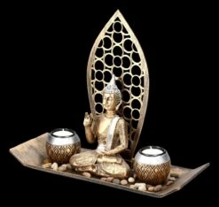 Buddha Figur - Meditations Set Mit Teelichthaltern -Figurenmodell Geschäft 2D FS23224 Buddha Figur Meditations Set mit Teelichthaltern 9 1280x1280
