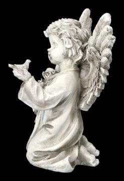 Grabengel Figur Mit Vogel Und Blume -Figurenmodell Geschäft 2D FS23226 Grabengel Figur mit Vogel und Blume 3 1280x1280
