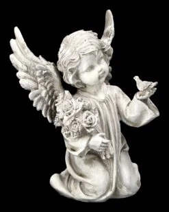 Grabengel Figur Mit Vogel Und Blume -Figurenmodell Geschäft 2D FS23226 Grabengel Figur mit Vogel und Blume 6 1280x1280