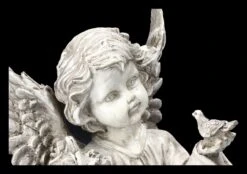 Grabengel Figur Mit Vogel Und Blume -Figurenmodell Geschäft 2D FS23226 Grabengel Figur mit Vogel und Blume 8 1280x1280