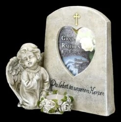 Grabengel Figur Mit Bilderrahmen Und Teelicht -Figurenmodell Geschäft 2D FS23231 Grabengel Figur mit Bilderrahmen und Teelicht 7 1280x1280