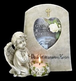 Grabengel Figur Mit Bilderrahmen Und Teelicht -Figurenmodell Geschäft 2D FS23231 Grabengel Figur mit Bilderrahmen und Teelicht 9 1280x1280