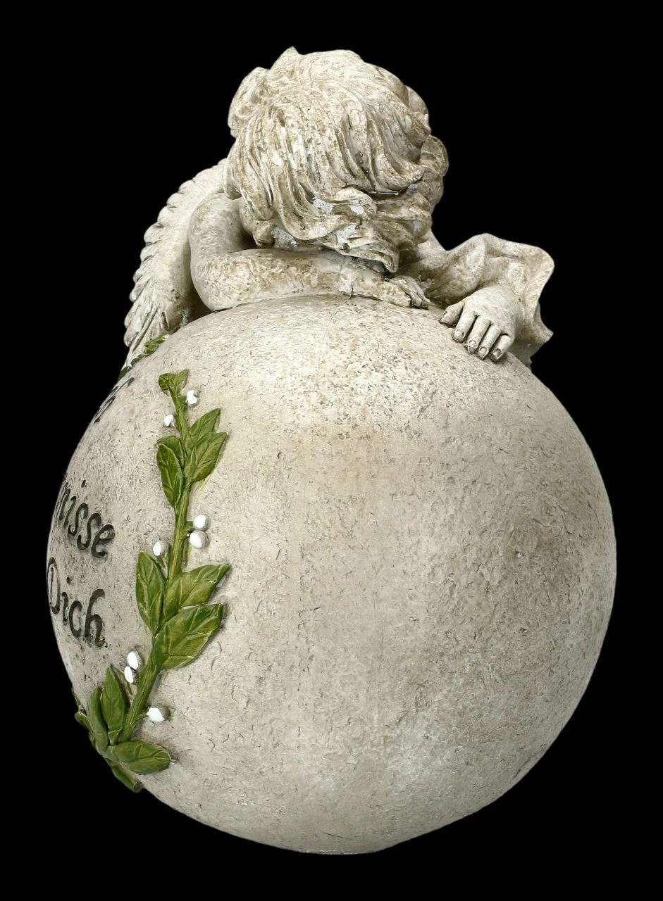 Grabengel Figur Mit Kugel - Ich Vermisse Dich 6 Grabengel Figur Mit Kugel - Ich Vermisse Dich – Bild 4