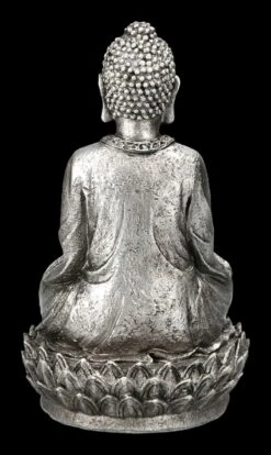 Buddha Figur Silberfarben Auf Lotus -Figurenmodell Geschäft 2D FS23283 Buddha Figur silberfarben auf Lotus 3 1280x1280