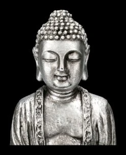 Buddha Figur Silberfarben Auf Lotus -Figurenmodell Geschäft 2D FS23283 Buddha Figur silberfarben auf Lotus 7 1280x1280
