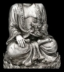 Buddha Figur Silberfarben Auf Lotus -Figurenmodell Geschäft 2D FS23283 Buddha Figur silberfarben auf Lotus 8 1280x1280